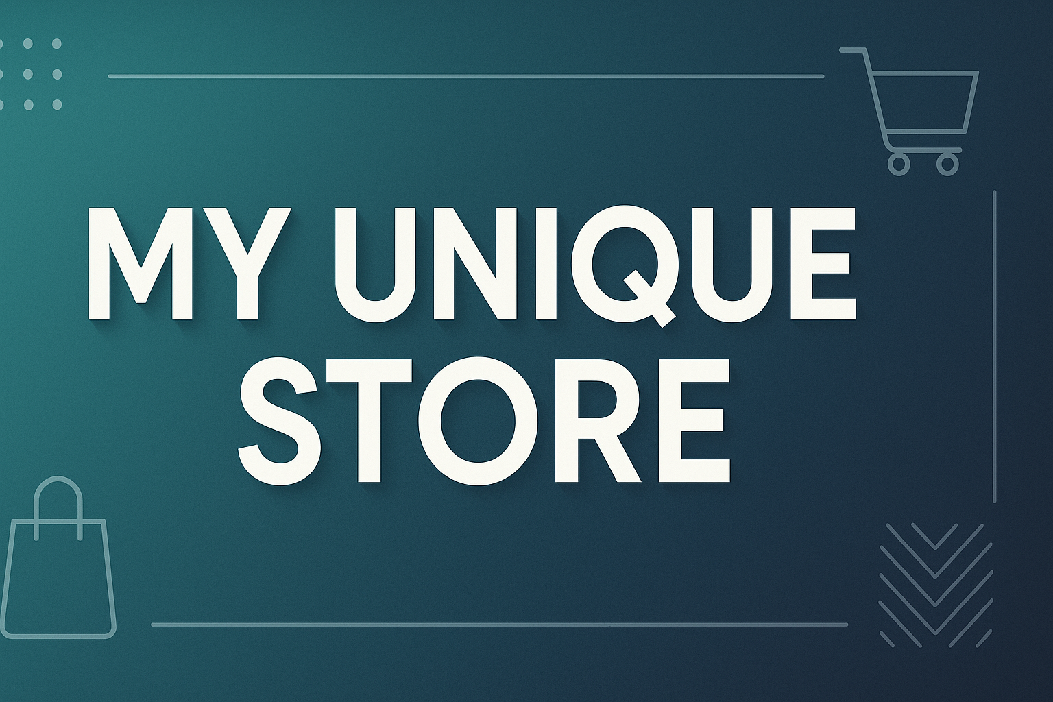 BANNER OF ONLINE STORE WITH THE NAME OF "MY UNIQUE STORE"